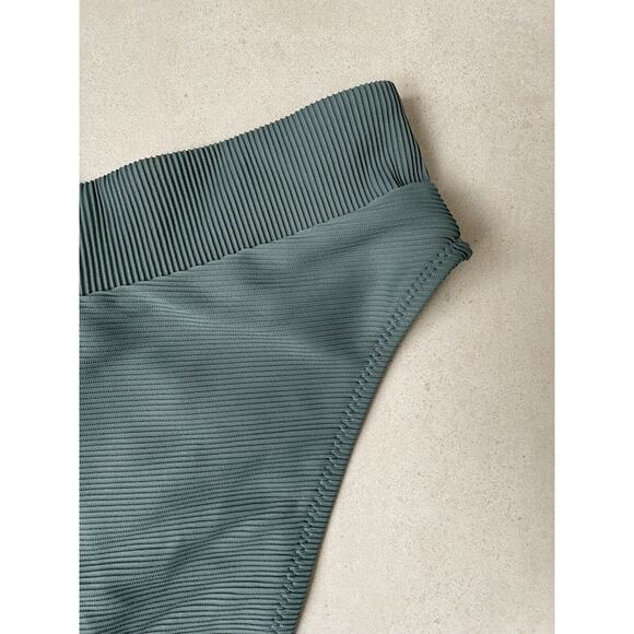 J. Crew Swim Bikini Bottom Ribbed High Waist Swimwear - Picture 5 of 8